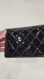 Chanel Black Patent Leather Bi-fold Long Wallet - G0515