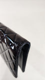 Chanel Black Patent Leather Bi-fold Long Wallet - G0515