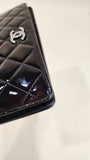 Chanel Black Patent Leather Bi-fold Long Wallet - G0515