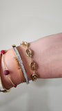 Givenchy Gold Tone Chain G Bracelet - 2850