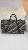 Christian Dior Navy Trotter Print Canvas Boston Bag - 2905