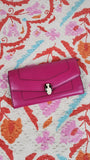 Bvlgari Magenta Wallet with Serpentine Snap Closure - 1894