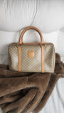 Celine Small Beige Macadam Print Boston Bag - 2925
