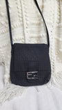 Fendi Zucchino Black Canvas Mamma Shoulder Bag - 2921