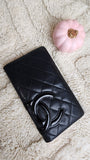 Chanel Cambon Black Quilted Leather Flap Wallet - 2886