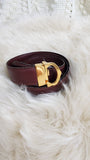 Cartier Burgandy Leather Belt - 2912