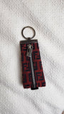 Fendi Zucchino Red/Black Canvas Key Case - 2317