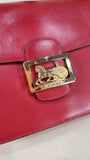 Celine Red Leather Horse & Carriage Shoulder Bag - 2917