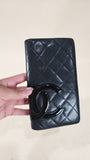 Chanel Cambon Black Quilted Leather Flap Wallet - 2886