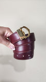 Cartier Burgandy Leather Belt - 2912