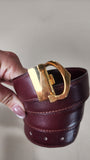 Cartier Burgandy Leather Belt - 2912