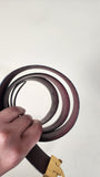 Cartier Burgandy Leather Belt - 2912
