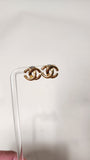 Chanel CC Gold Tone Pierced Earrings - 2900