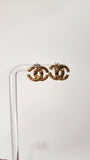 Chanel CC Gold Tone Pierced Earrings - 2900
