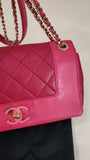 Chanel Pink Leather Chain Shoulder Bag - 2889