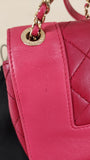 Chanel Pink Leather Chain Shoulder Bag - 2889