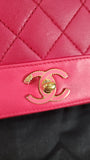 Chanel Pink Leather Chain Shoulder Bag - 2889