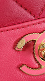 Chanel Pink Leather Chain Shoulder Bag - 2889