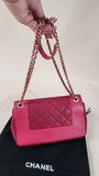 Chanel Pink Leather Chain Shoulder Bag - 2889