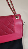 Chanel Pink Leather Chain Shoulder Bag - 2889