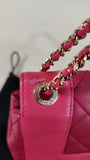 Chanel Pink Leather Chain Shoulder Bag - 2889