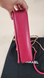 Chanel Pink Leather Chain Shoulder Bag - 2889
