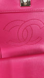 Chanel Pink Leather Chain Shoulder Bag - 2889
