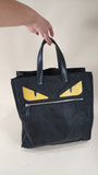 Fendi Black Nylon Monster Tote Bag - 1788