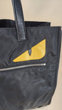 Fendi Black Nylon Monster Tote Bag - 1788