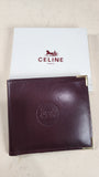 Celine Burgandy Leather Bifold Wallet - 2903