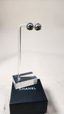 Chanel Silver Tone CC Logo Pearl Earrings - 2877