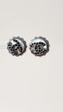 Chanel Silver Tone CC Logo Pearl Earrings - 2877