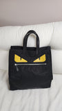 Fendi Black Nylon Monster Tote Bag - 1788