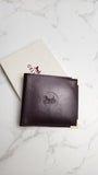 Celine Burgandy Leather Bifold Wallet - 2903