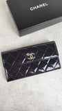 Chanel Black Patent Leather Wallet - 2939
