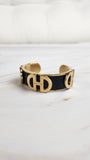 Celine Black & Gold Cuff Bracelet - G0026