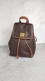 Celine Brown Macadam Canvas Small Backpack - G0022