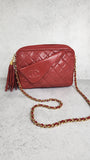Chanel Matelasse Chain Red Lamb Skin Shoulder Bag - 2941