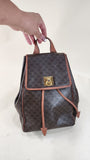 Celine Brown Macadam Canvas Small Backpack - G0022