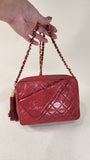 Chanel Matelasse Chain Red Lamb Skin Shoulder Bag - 2941