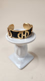 Celine Black & Gold Cuff Bracelet - G0026