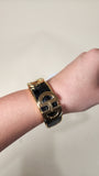 Celine Black & Gold Cuff Bracelet - G0026