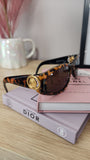 Fendi Brown Leopard Print Plastic Sunglasses - 2959