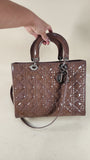 Christian Dior Brown Lady Dior 2way Bag - 2962