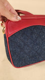 Chanel Denim & Red Leather Belt Bag - 2984