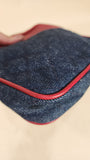 Chanel Denim & Red Leather Belt Bag - 2984