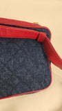 Chanel Denim & Red Leather Belt Bag - 2984