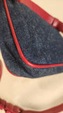 Chanel Denim & Red Leather Belt Bag - 2984