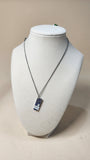 Christian Dior Trotter Print Blue and Silver Necklace - G0015
