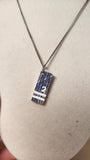 Christian Dior Trotter Print Blue and Silver Necklace - G0015